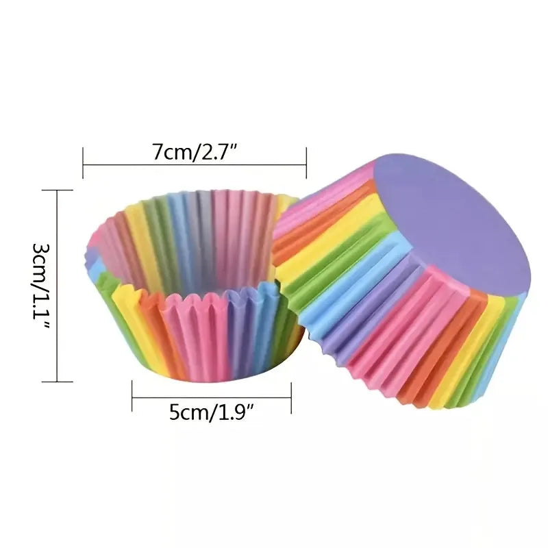 Set de 100 Moldes de Papel para Cupcakes y Muffins