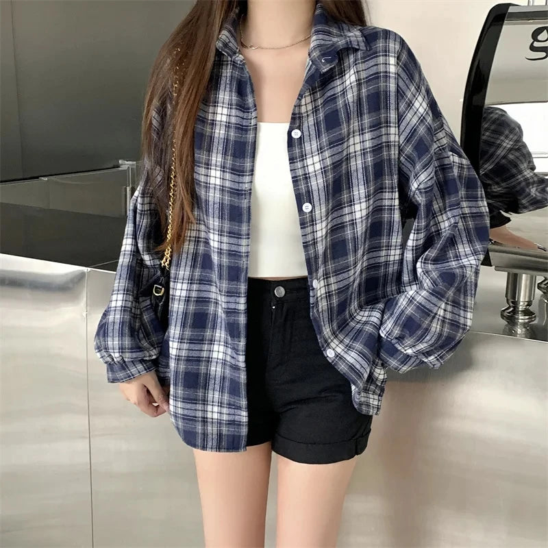 Camisa Oversize a Cuadros — Estilo Grunge