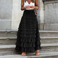 Falda de Tul Multicapa con Volados — Boho Chic