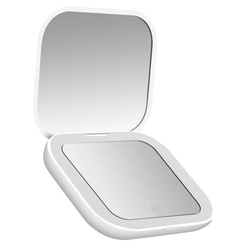 Espejo Compacto con Luz LED — Aumento 1X/2X