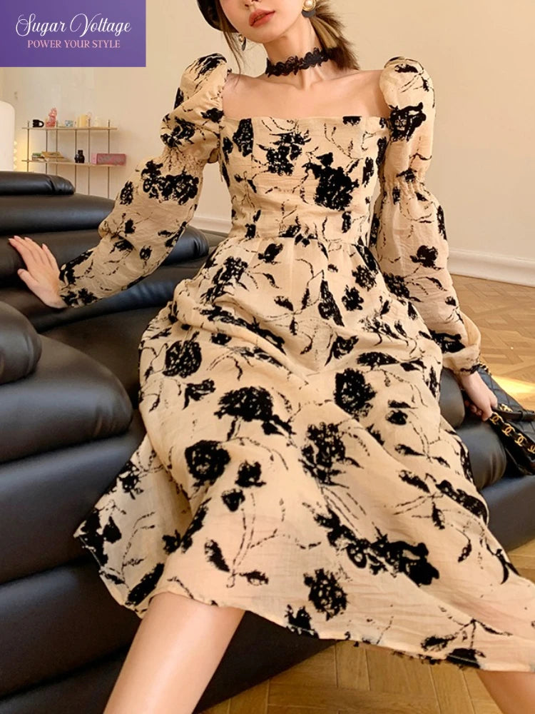 Vestido de Terciopelo Estilo Princesa — Elegancia Vintage