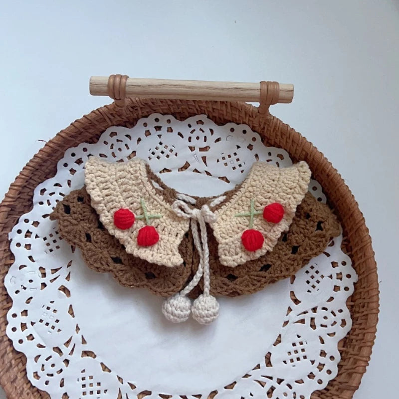 Collar Tejido Cereza para Mascota