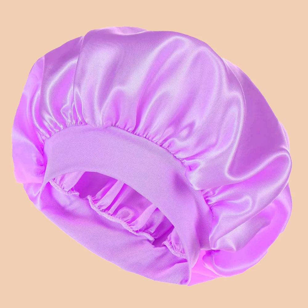 Gorro de Ducha de Satén — Ala Ancha