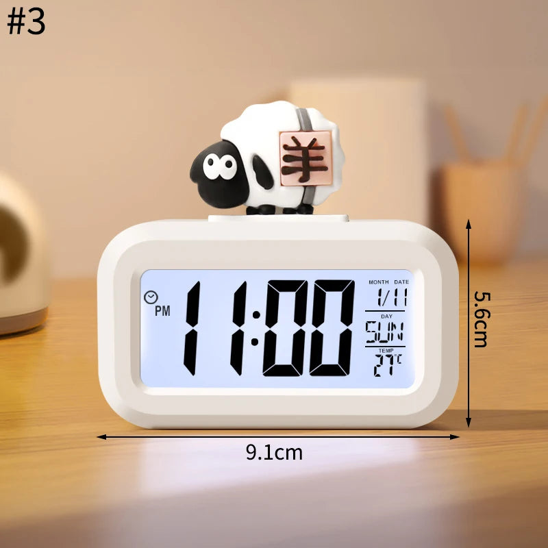 Reloj Despertador LED Diseño Cerdito
