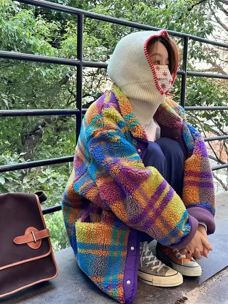 Abrigo Polar a Cuadros — Calidez Vintage