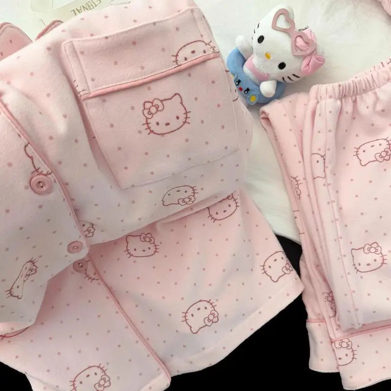 Set de Pijama Hello Kitty — Manga Larga y Pantalón