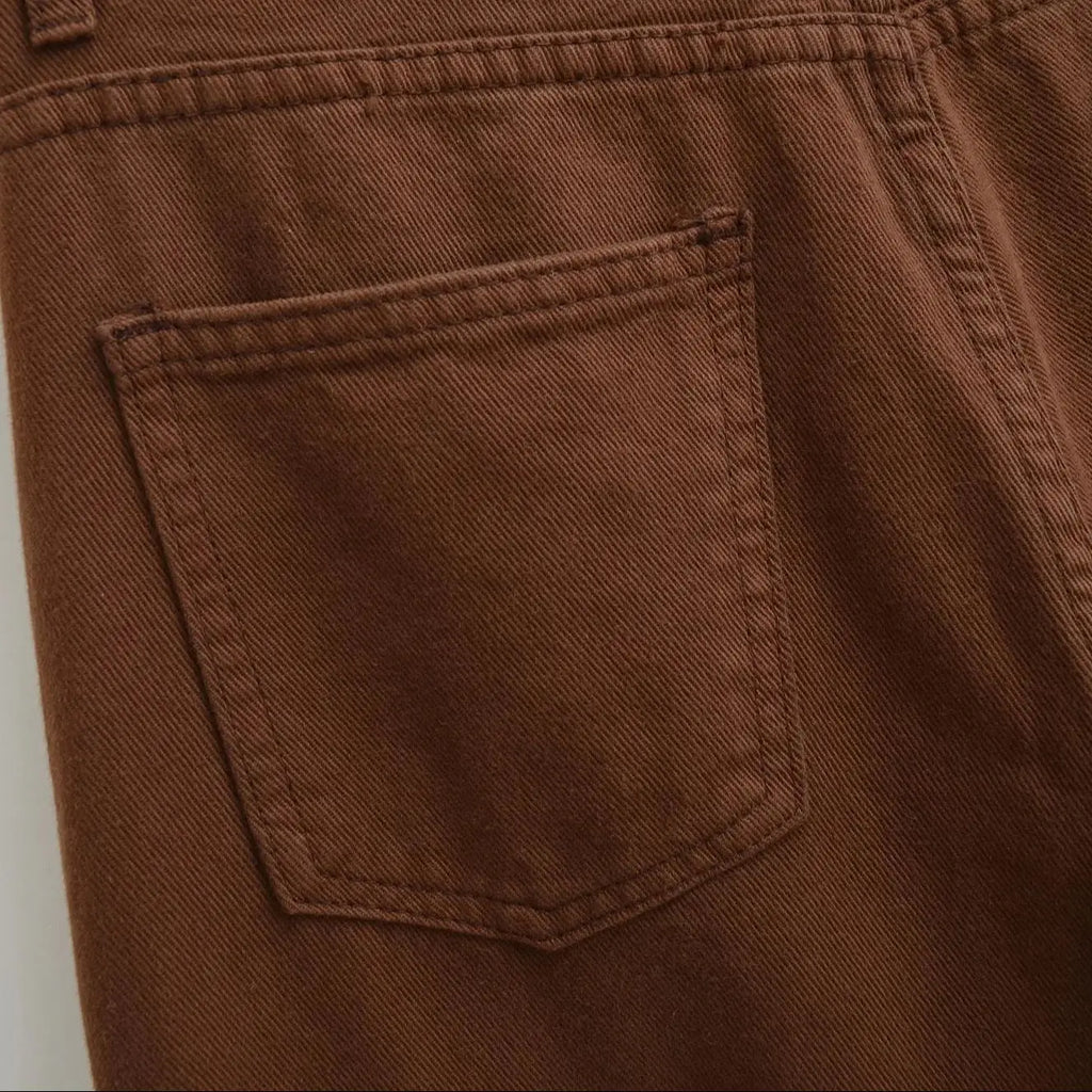 Jeans Anchos Vintage Tiro Alto — Estilo Retro Americano