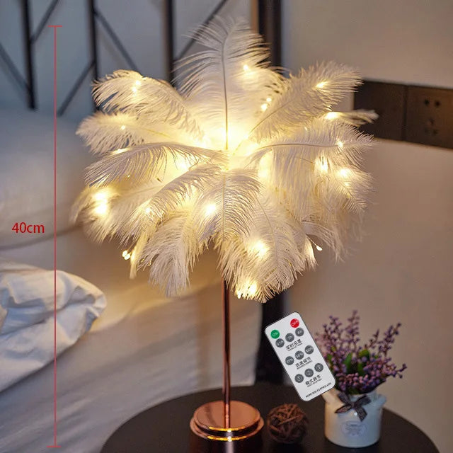 Lámpara de Noche Plumas LED