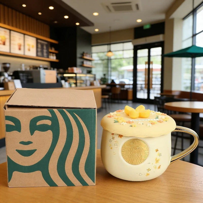 Taza Starbucks Osmanto Dorado Navideña