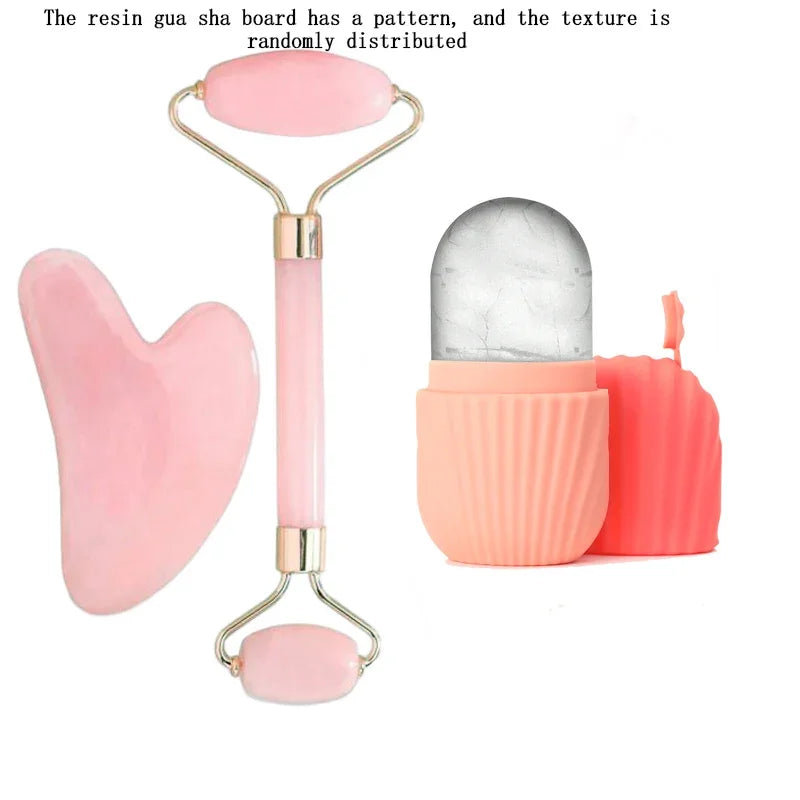 Set de Rodillos de Hielo Faciales — Gua Sha y Contorno