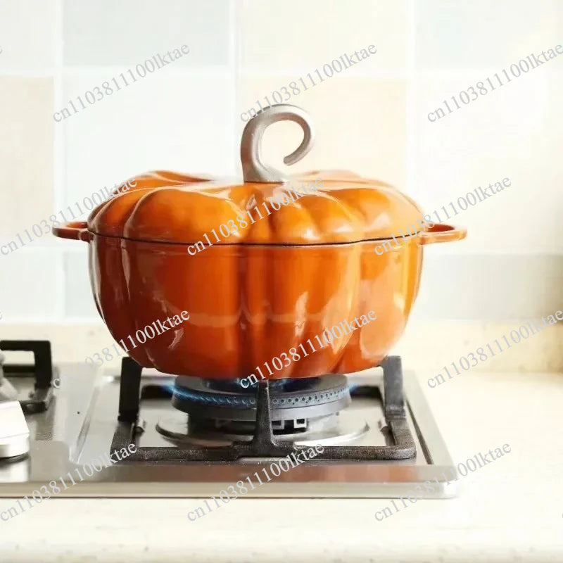 Olla Esmaltada Diseño Calabaza