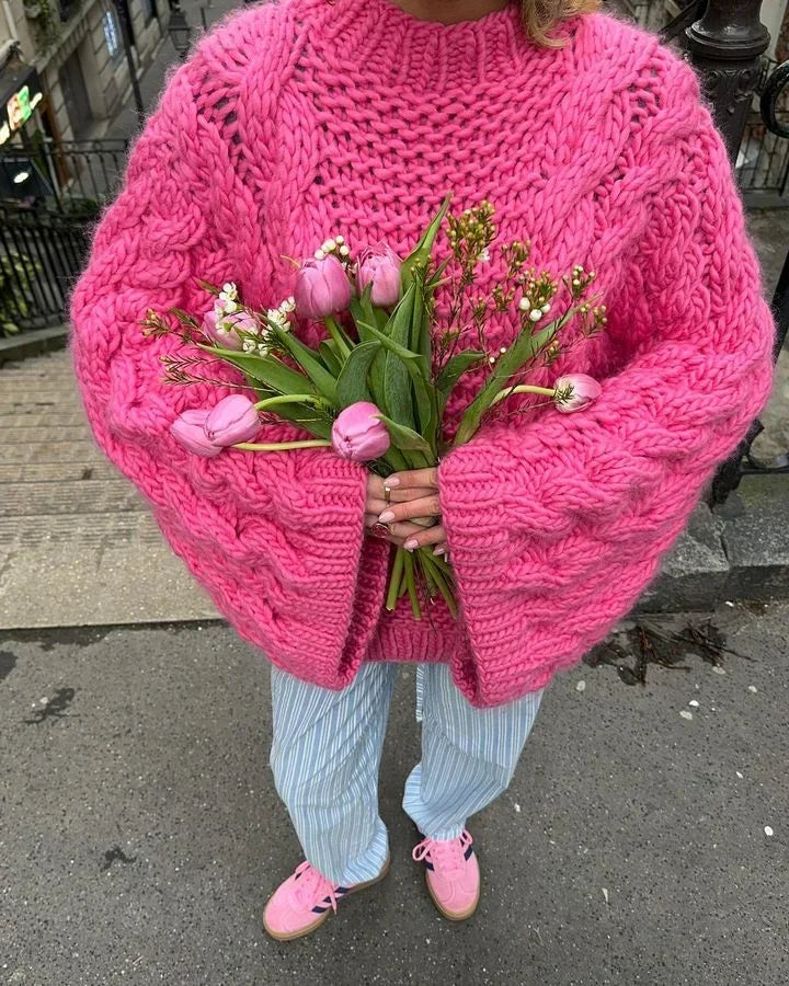 Sweater Oversize Cuello Alto — Holgado y Cálido