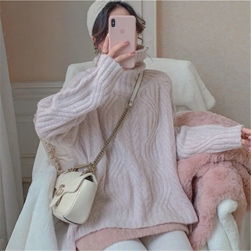 Sweater Cuello Alto Grueso — Elegante y Cálido