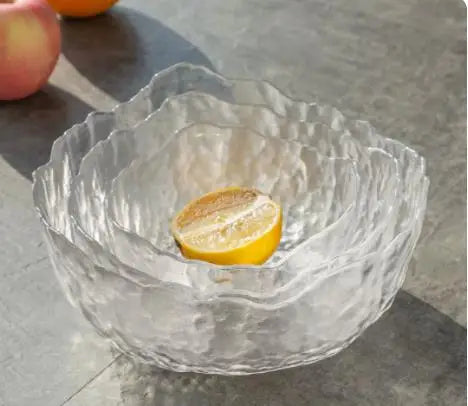 Bowl de Cristal con Borde Dorado