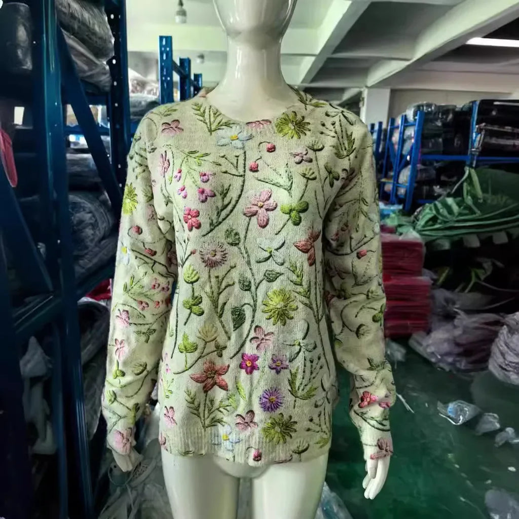 Sweater a Rayas Estampado — Corte Recto Streetwear