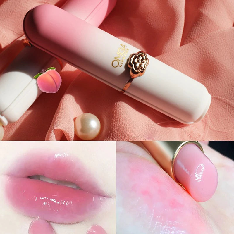 Labial de Gel Cambia Color — Efecto Durazno