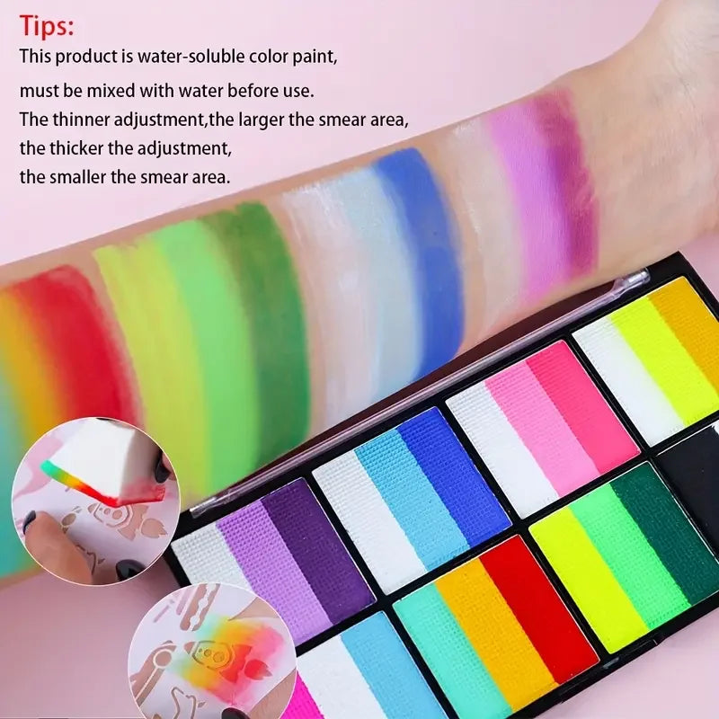 Paleta de Pintura Facial y Corporal Arcoiris