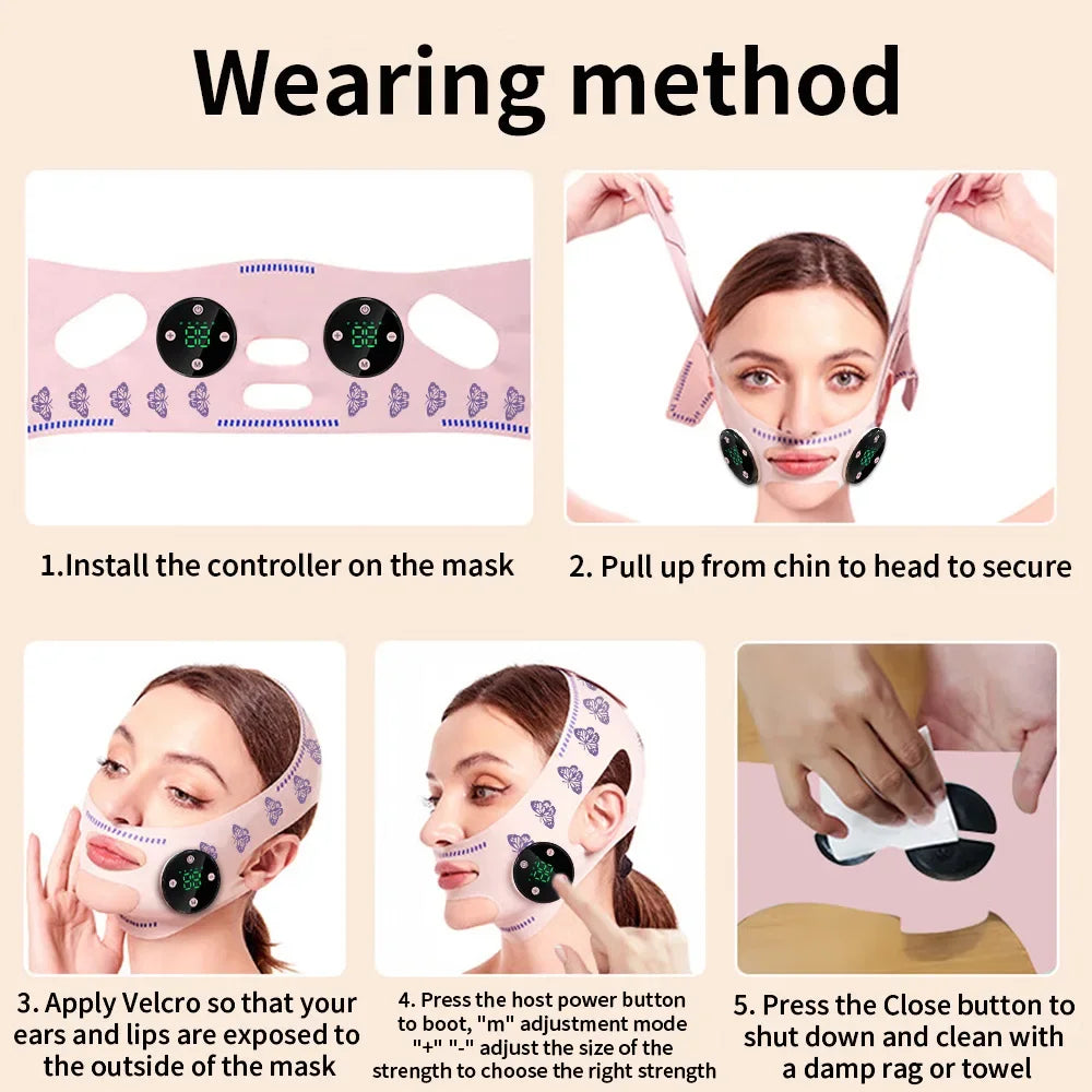 Mascarilla EMS Reafirmante Facial — Recarga USB