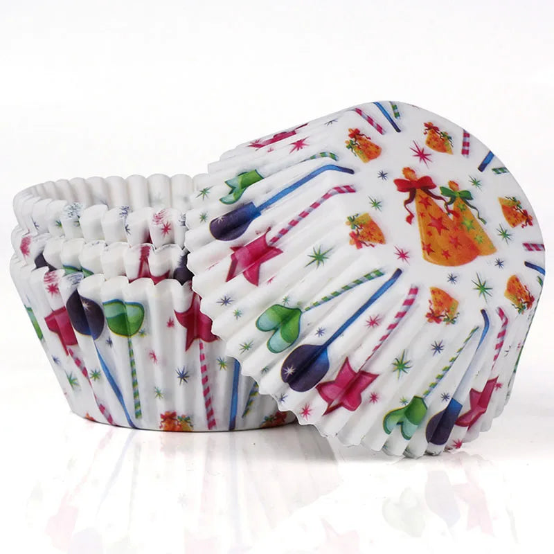 Set de 100 Moldes de Papel para Cupcakes y Muffins