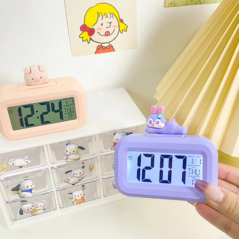 Reloj Despertador LED Diseño Cerdito