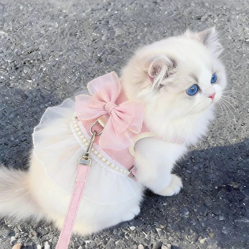 Arnés y Correa Estilo Princesa para Mascota