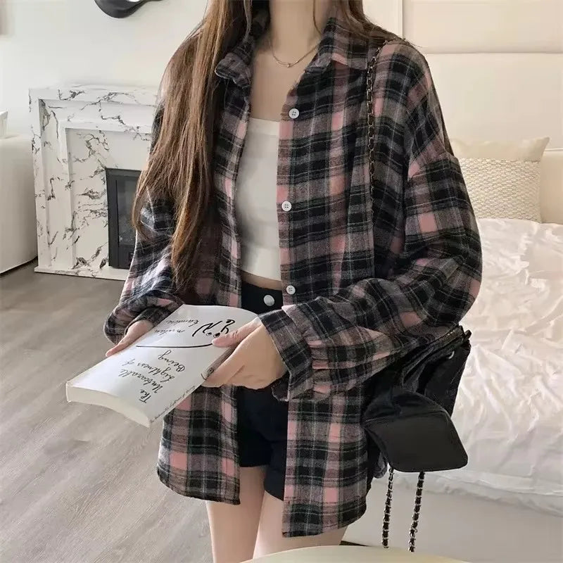 Camisa Oversize a Cuadros — Estilo Grunge