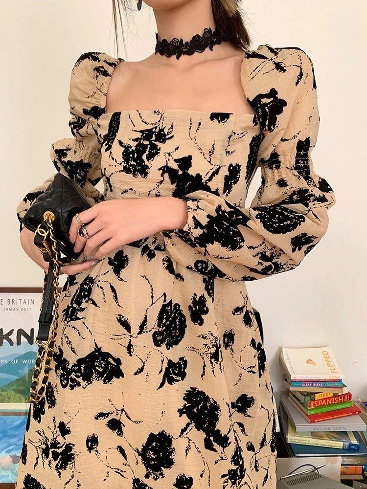 Vestido de Terciopelo Estilo Princesa — Elegancia Vintage