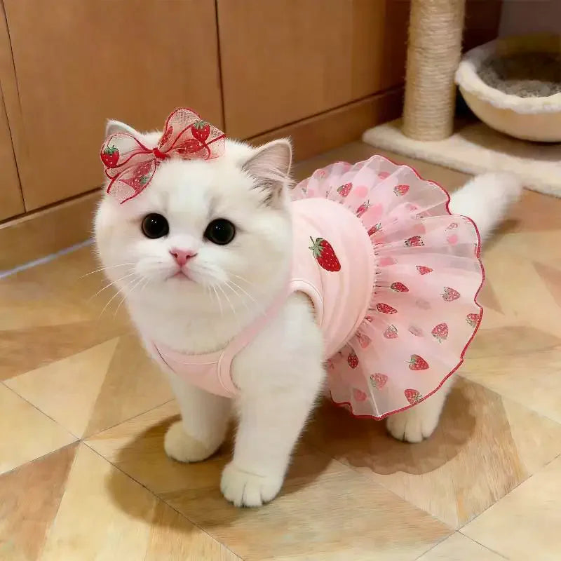 Vestido Fresa para Mascota