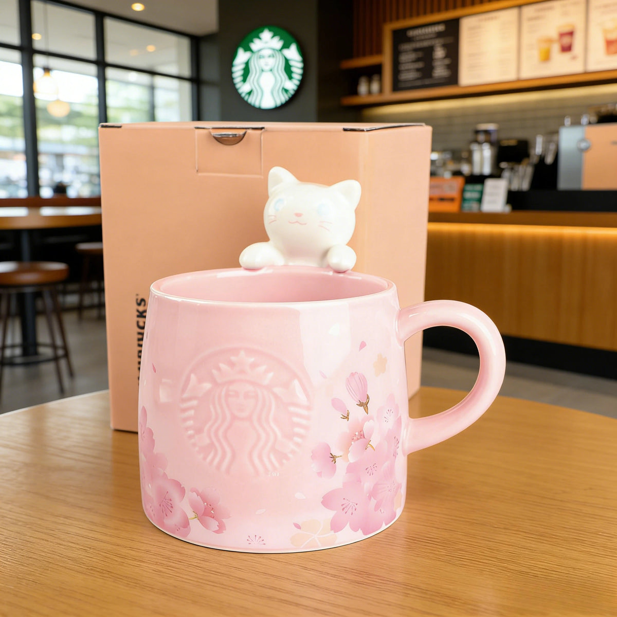 Taza Starbucks Gato Sakura