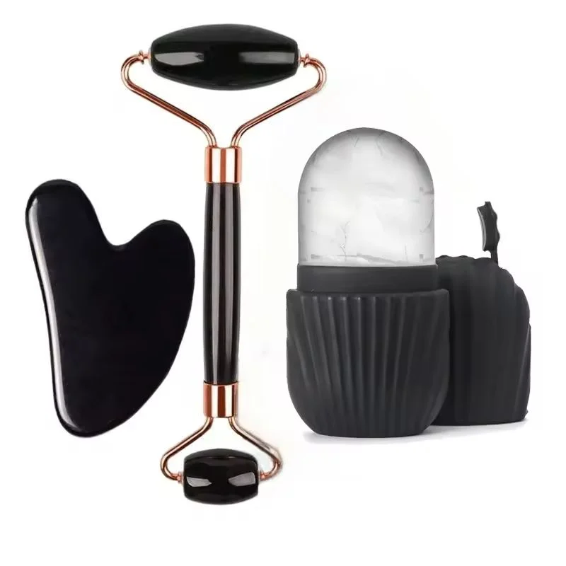 Set de Rodillos de Hielo Faciales — Gua Sha y Contorno