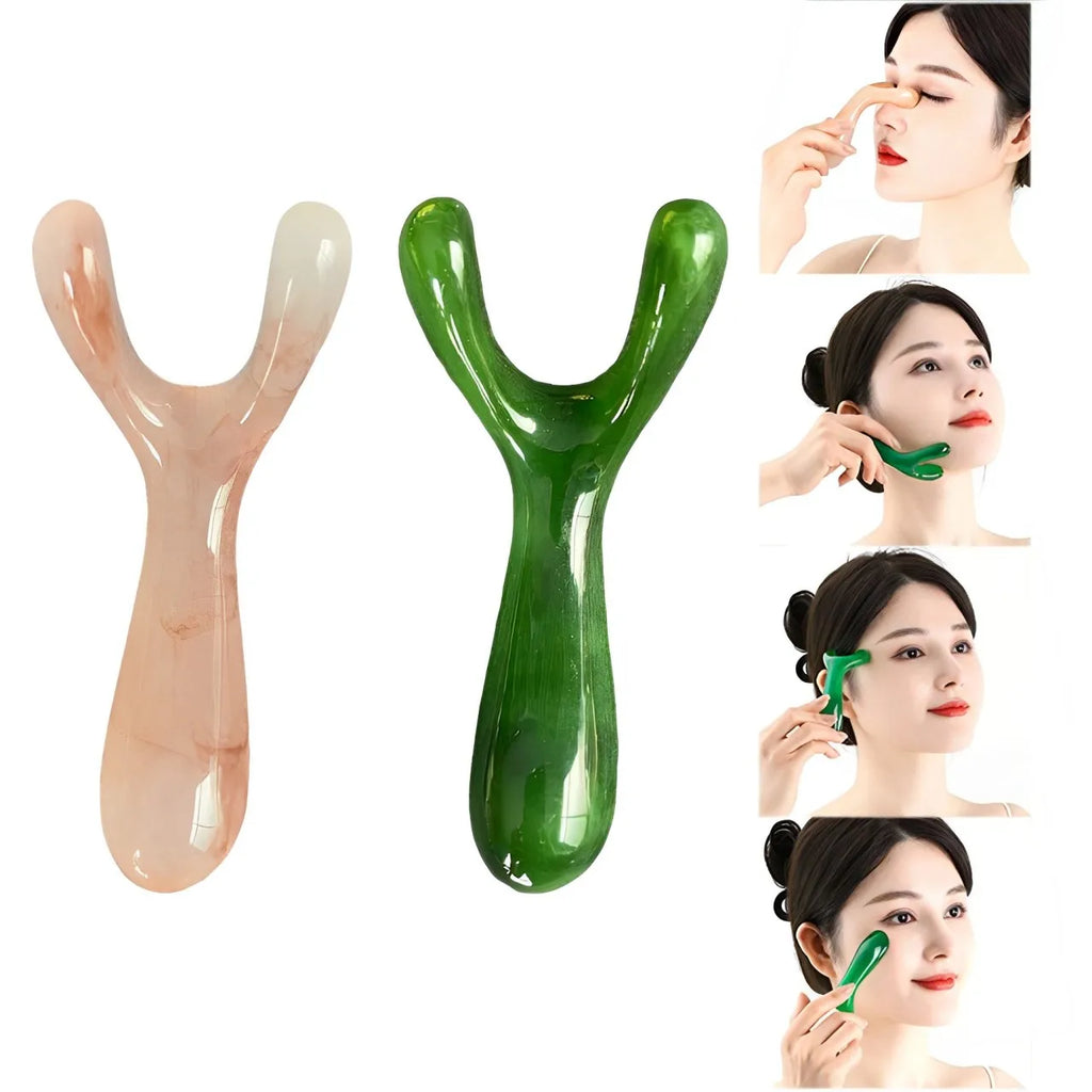 Herramienta de Gua Sha para Rostro y Nariz — Efecto Lifting