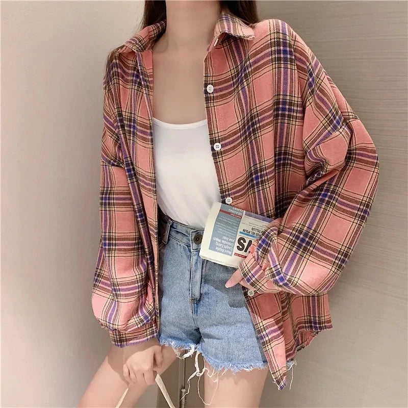 Camisa Oversize a Cuadros — Estilo Grunge