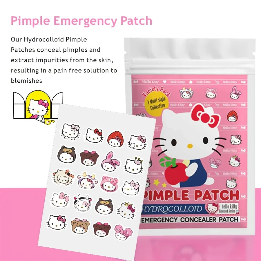 Parches Hidrocoloide Hello Kitty para Acné — 60 Unidades