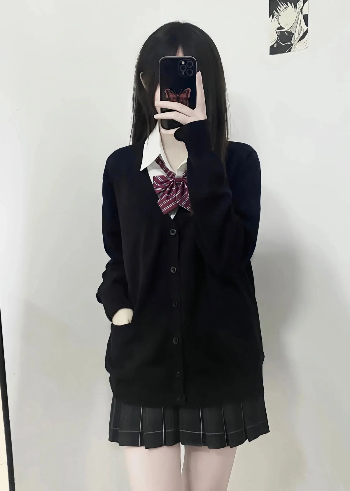 Cárdigan Tejido Estilo Uniforme Japonés — JK Suelto