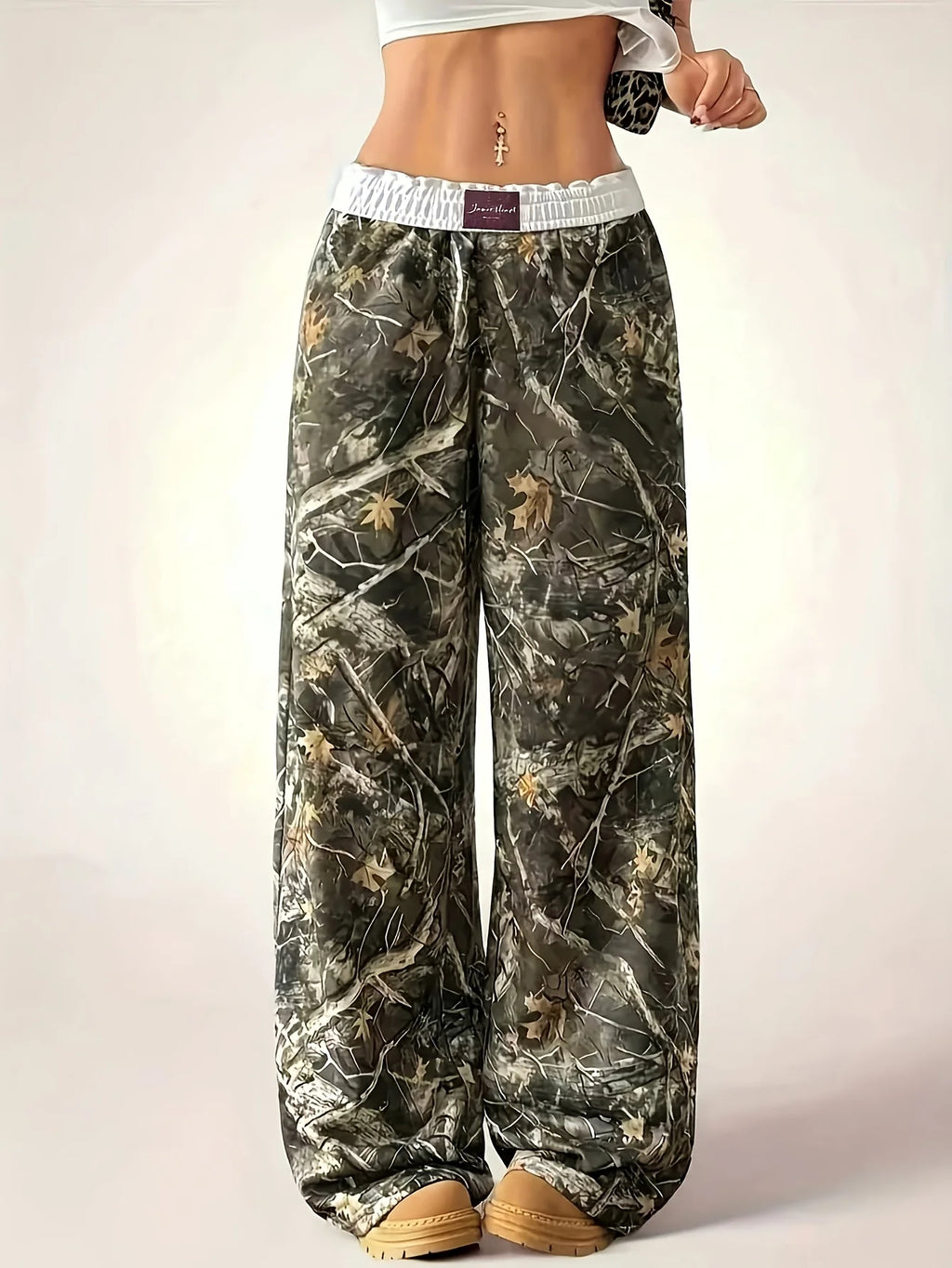 Pantalón Ancho Camuflado — Cómodo para el Día a Día