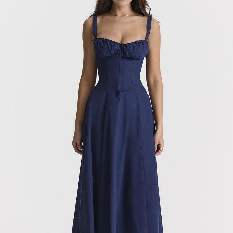 Vestido Midi Floral Manga Globo — Uso Diario
