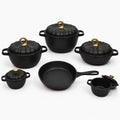Set de Ollas de Hierro Fundido Calabaza