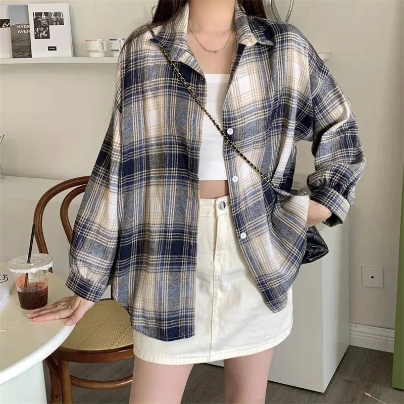 Camisa Oversize a Cuadros — Estilo Grunge