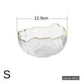Bowl de Cristal con Borde Dorado