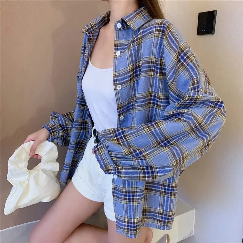 Camisa Oversize a Cuadros — Estilo Grunge