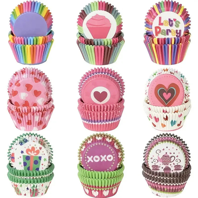 Set de 100 Moldes de Papel para Cupcakes y Muffins