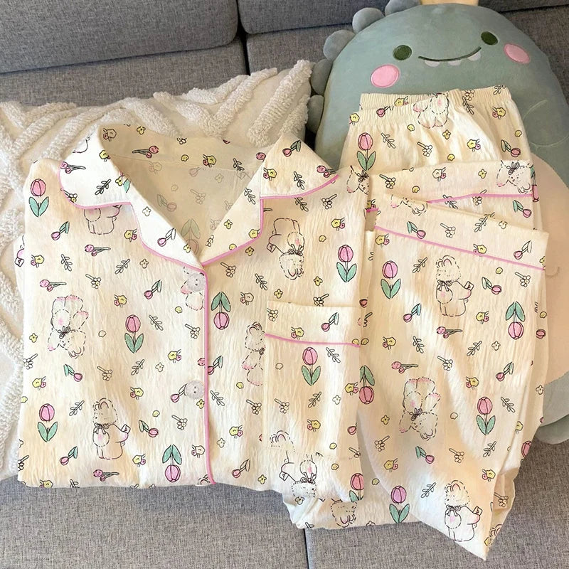 Set de Pijama Conejito Floral