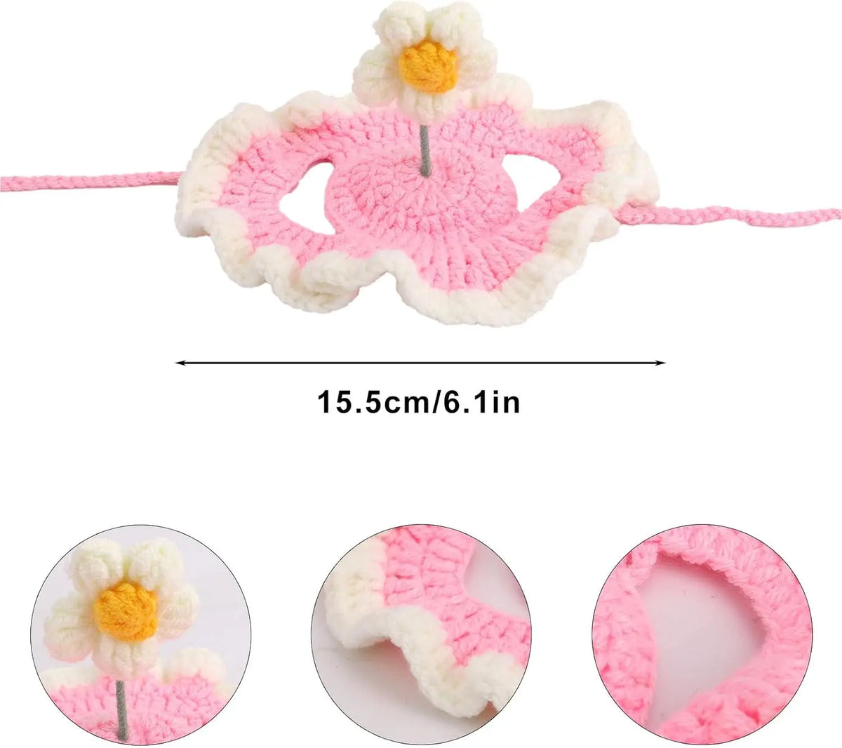 Gorro Tejido Flor para Mascota