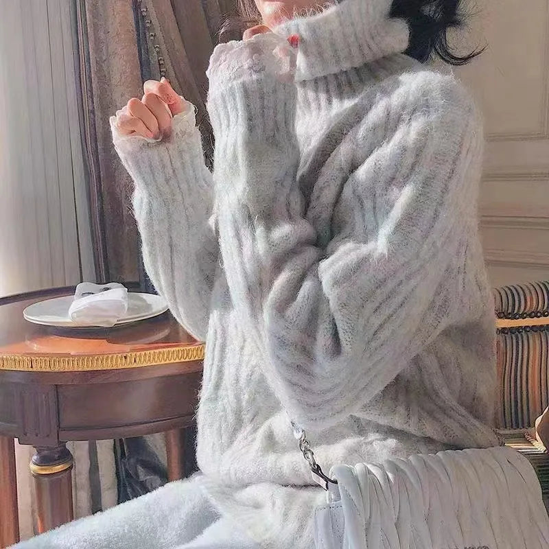 Sweater Cuello Alto Grueso — Elegante y Cálido