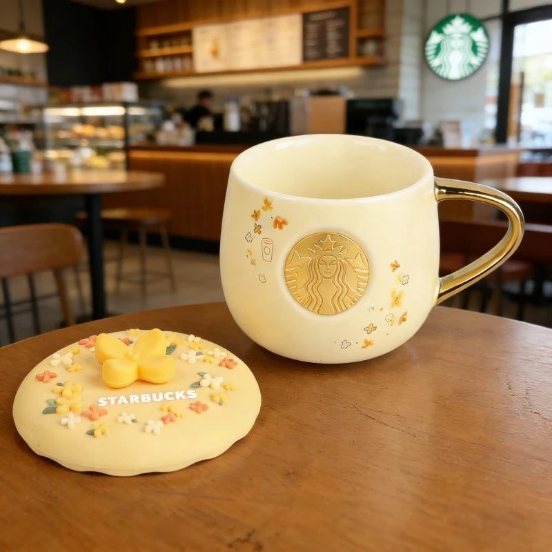 Taza Starbucks Osmanto Dorado Navideña