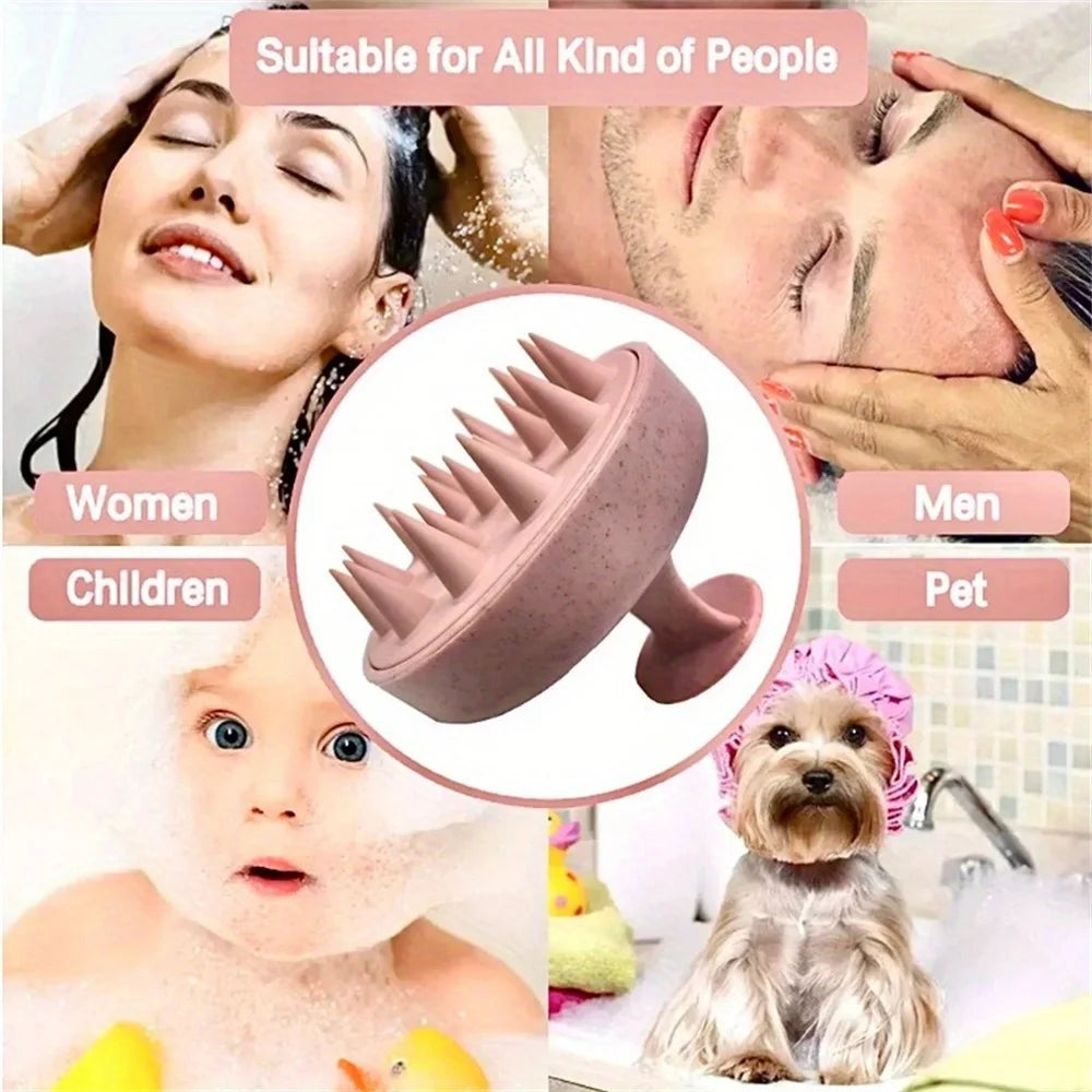 Cepillo de Silicona para Shampoo y Masaje Capilar