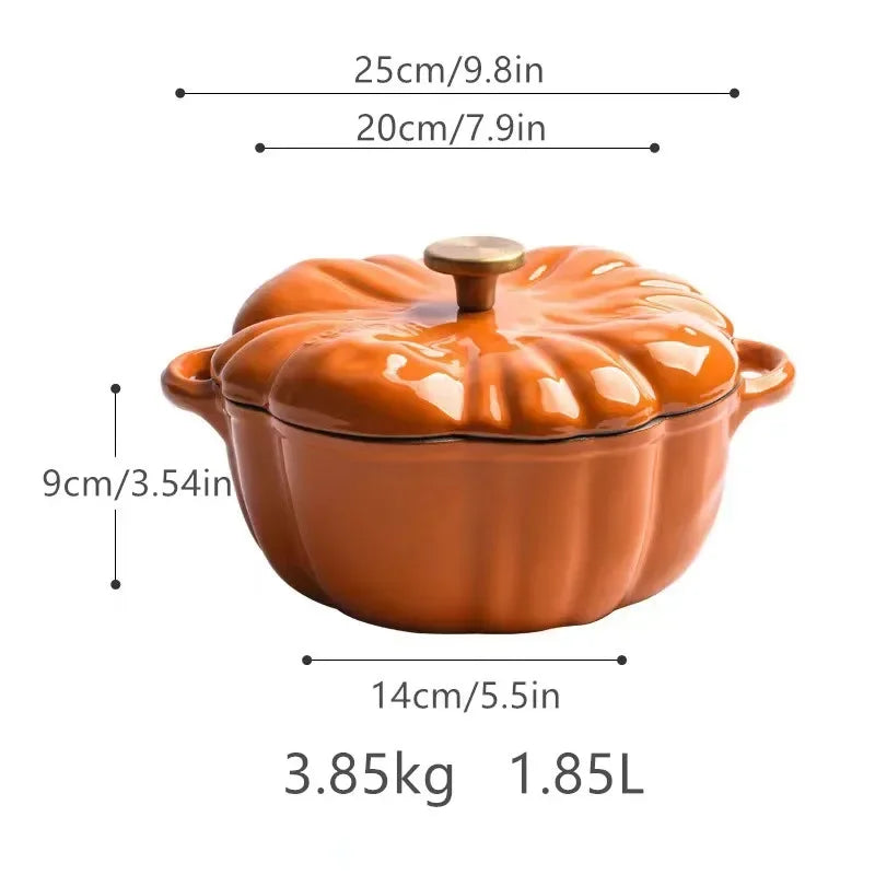 Olla Esmaltada Diseño Calabaza