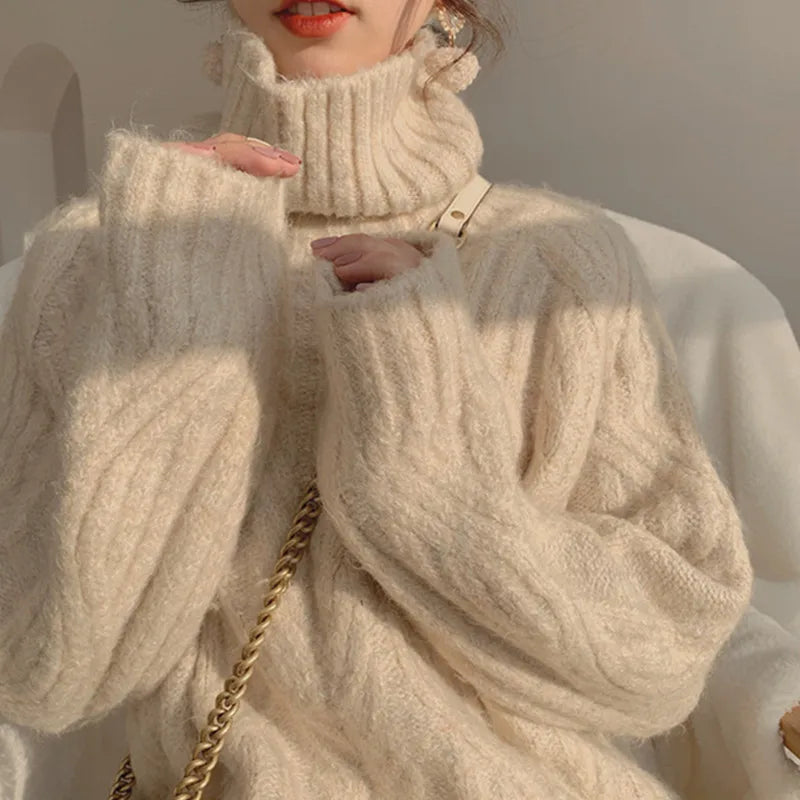 Sweater Cuello Alto Grueso — Elegante y Cálido