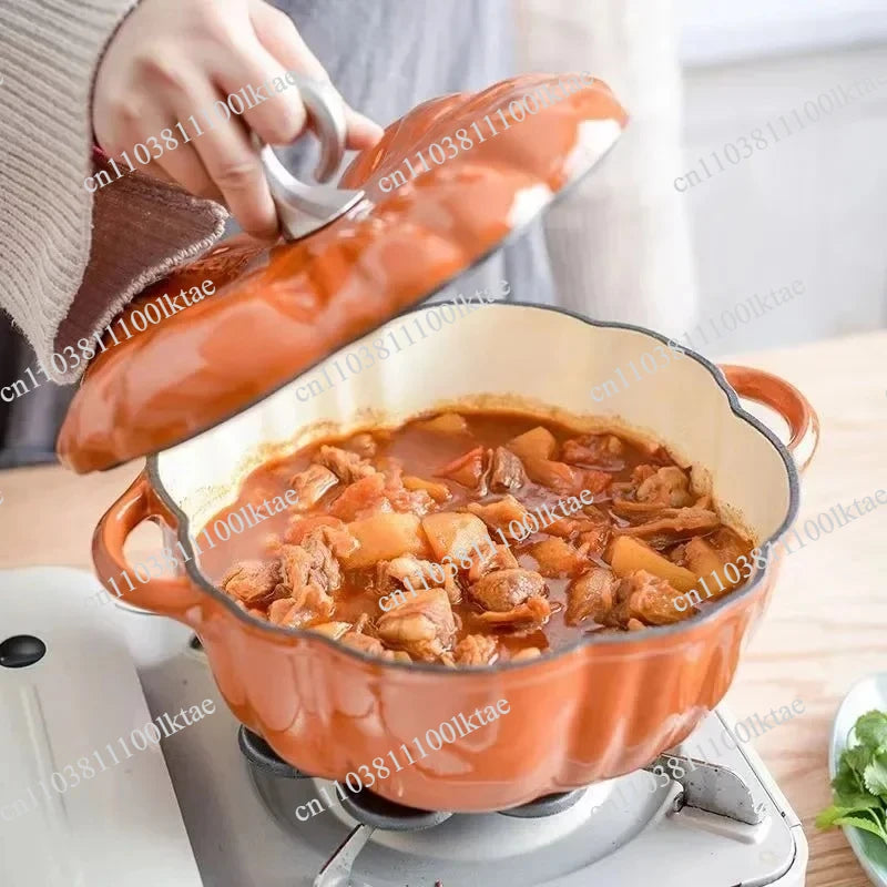 Olla Esmaltada Diseño Calabaza